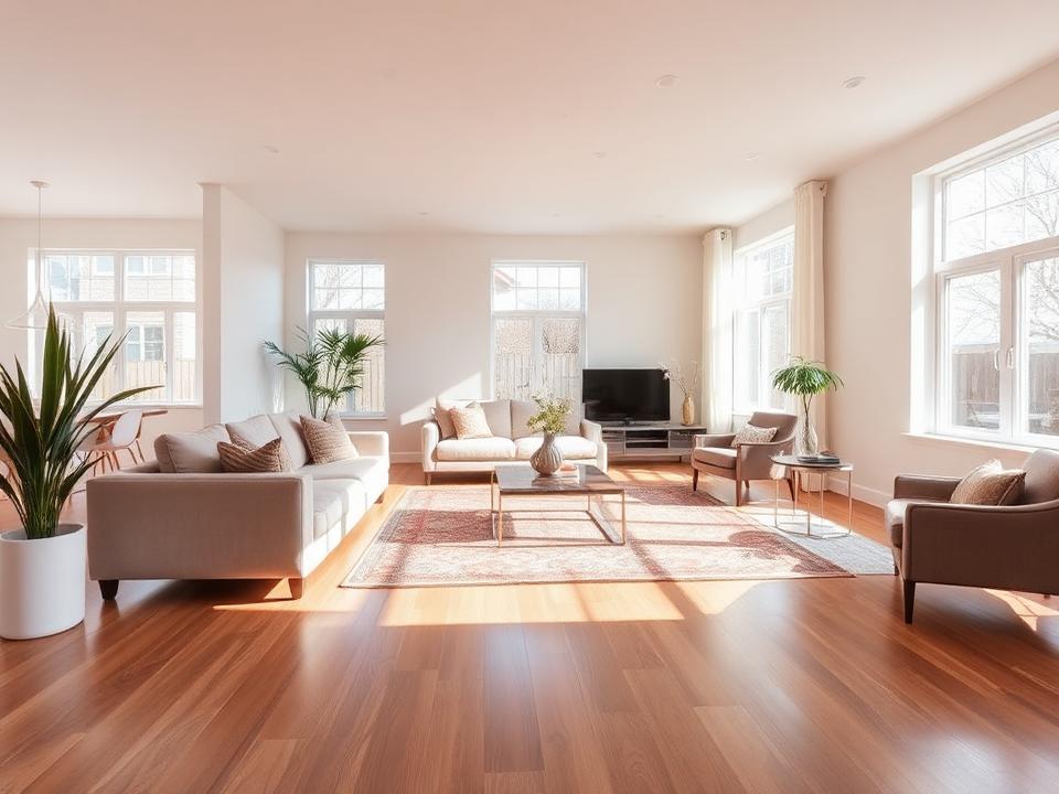 Exemple de salon résidentiel rénové